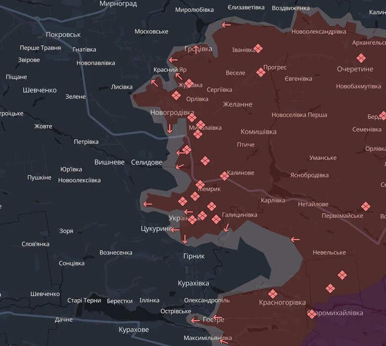 Карти DeepState на 23 вересня