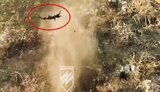 body of occupier is thrown high up by explosion