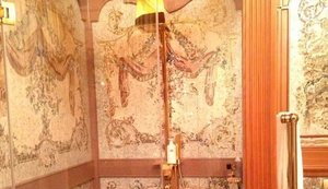 Вместо золотого унитаза активисты нашли в Межигорье золотой душ и хлеб. ФОТОрепортаж