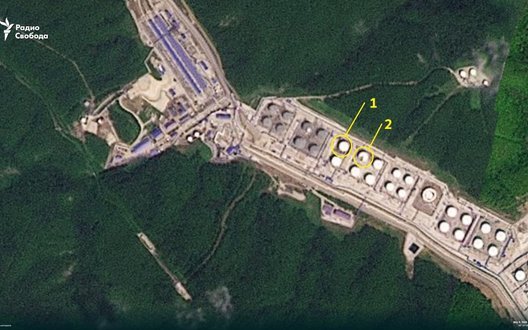 Наслідки атаки дронів по нафтобазі "Грушовая" у Новоросійську. СУПУТНИКОВІ ЗНІМКИ