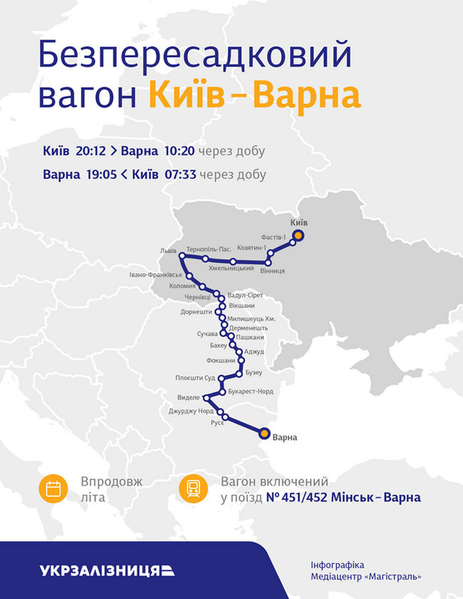 Укрзализныця запустила поезд в Болгарию 01
