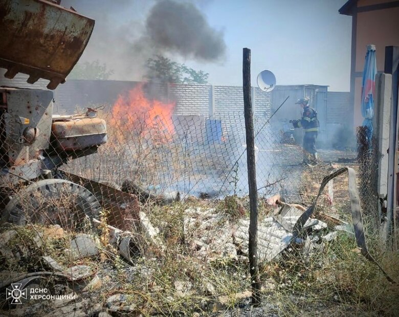 пожежі через обстріли на Херсонщині