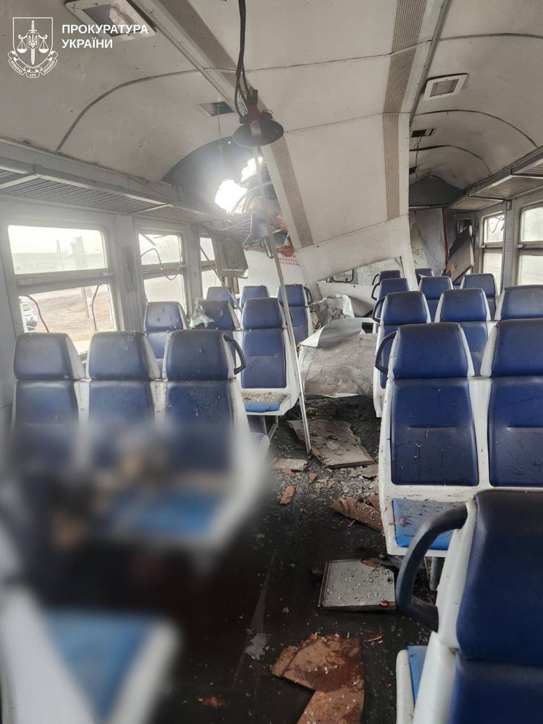 удар по электричке в Харьковской области