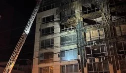 Occupiers attacked business centre in Dnipro city centre: fire broke out, and debris fell onto city council car park. PHOTOS