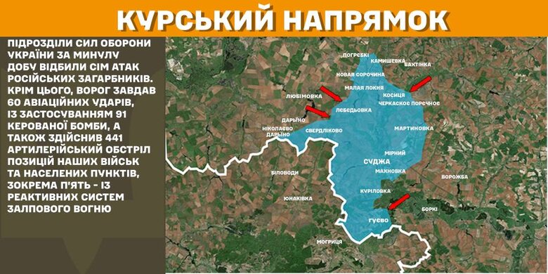 Росіяни атакували на 11 напрямках