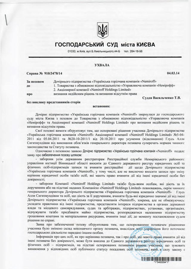 nemiroff немиров ухвала