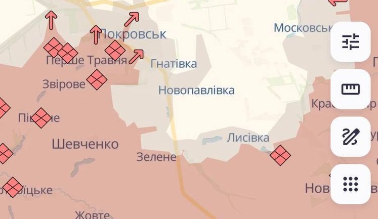 Enemy has advanced near Pokrovsk in Donetsk Oblast and Pryvilne in Zaporizhzhia Oblast, - DeepState. MAPS