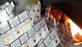 Незаконно ввезену в Україну партію сигарет знищують в Одесі. ВІДЕО+ФОТОрепортаж