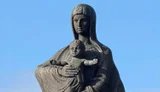 Debris from Russian drone damaged monument to freedom fighters in Ivano-Frankivsk. PHOTO