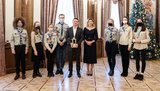Скаути вручили Зеленському та його дружині Вифлеємський вогонь. ФОТОрепортаж
