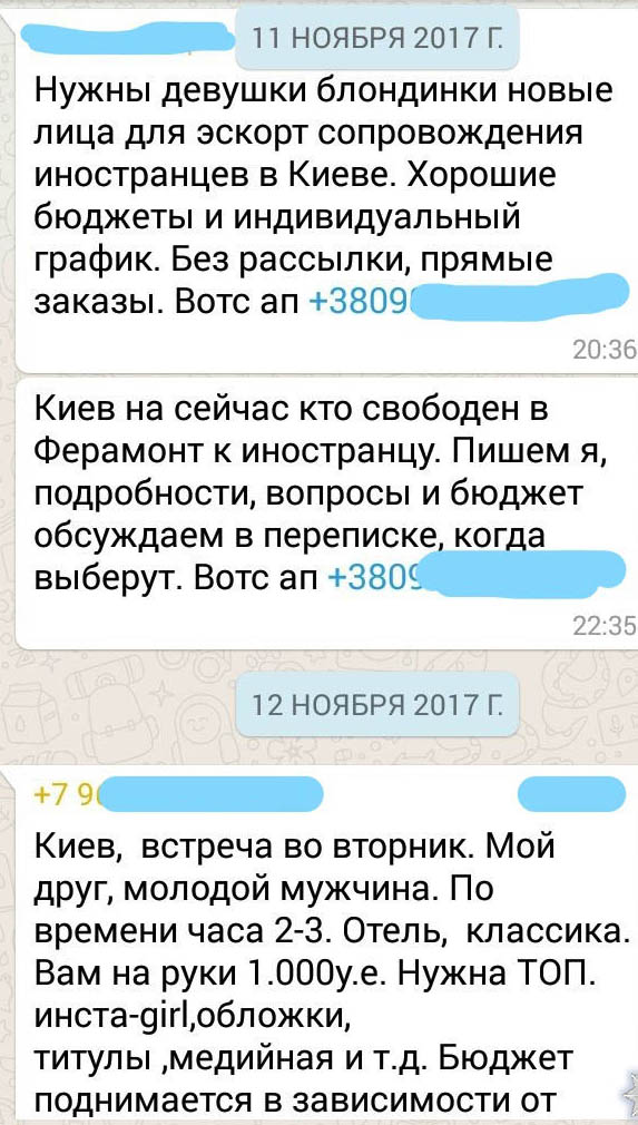 Полиция задержала киевлянок, занимавшихся сутенерством через группы в мессенджерах: Нужна ТОП, инста-girl, обложки, титулы, медийные и т.д. 01