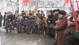 На Донбассе коммунисты устроили митинг против памятника Шевченко. ФОТОрепортаж