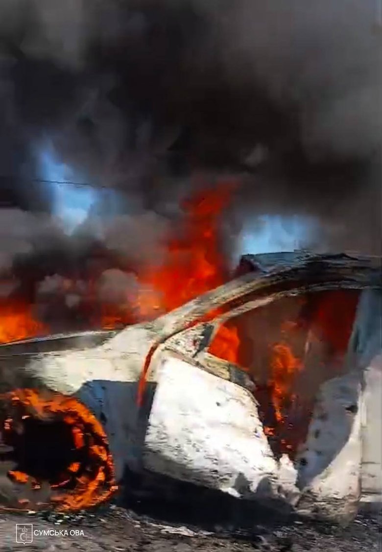 Удар по автівці на Сумщині