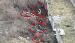 Уничтожение штурмовой группы ЧВК "Вагнер" при попытке захода в промзону Соледара. ВИДЕО