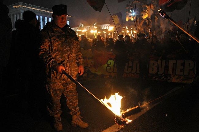 Факельное шествие в честь дня рождения Степана Бандеры прошло в Киеве 53
