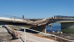 Сили оборони офіційно підтвердили ураження Чонгарського та Генічеського автомобільних мостів. ФОТО