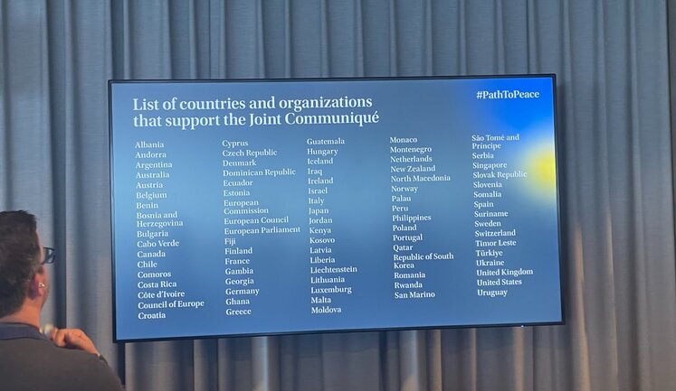 80 countries and 4 organisations support Peace Summit final declaration - media. PHOTO