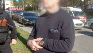 Задержан мужчина, размахивавший ножом и провоцировавший конфликт в центре Киева. ФОТО