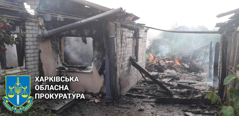 Consequences of Russian artillery shelling of villages in Kharkiv region 04