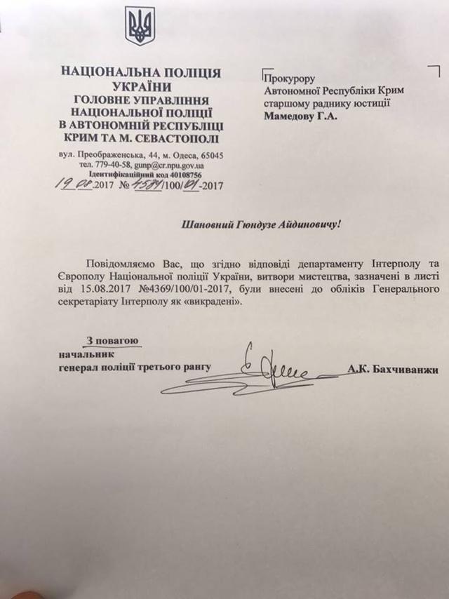 52 картины из крымского музея находятся в розыске Интерпола, - прокуратура 01 52 картины из крымского музея находятся в розыске Интерпола, - прокуратура 01