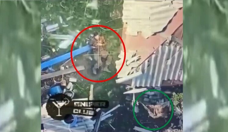 Український воїн упритул стріляє в окупанта. ВIДЕО