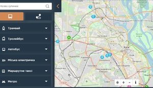 Киевпасстранс запустил онлайновую карту движения транспорта