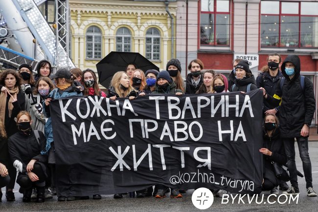 Захисники прав тварин провели акцію в центрі Києва 02