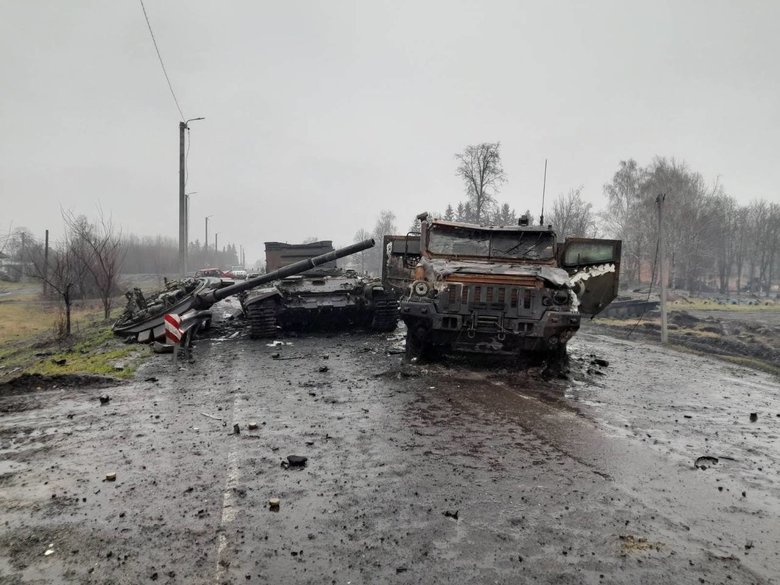 Разгром российских войск у села Великая Дорога Черниговской области - 31 единица боевой техники уничтожена и захвачена 58-й бригадой и спецназом ВСУ 06