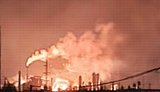 Oil refinery in Ryazan, Russian Federation, on fire