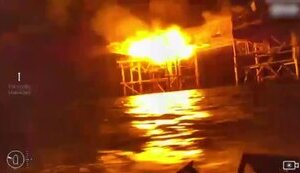 Naval drones of Navy hit gas platforms captured by occupiers in Black Sea. VIDEO