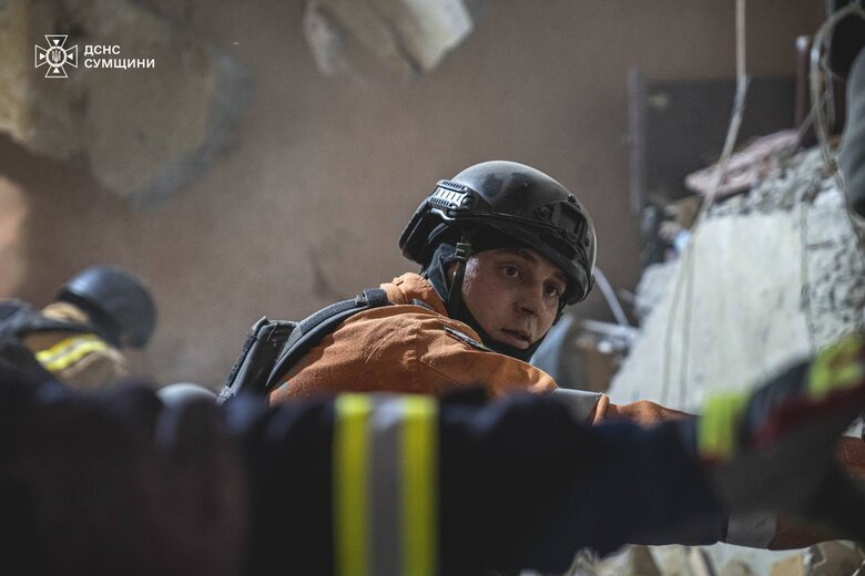 Shahed's strike on Sumy on January 30: Emergency-rescue works completed