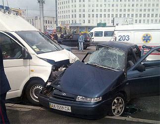 ДТП с участием кортежа Януковича. Фото pravda.com.ua