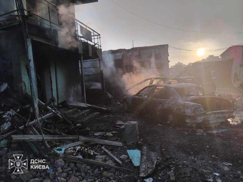 The aftermath of the strikes on Kyiv on 7 October