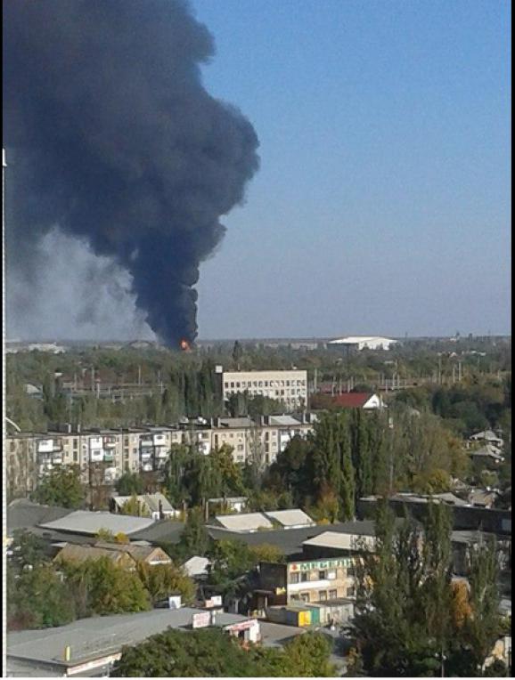 донецк пожар