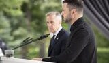 Президент Володимир Зеленський на спільному брифінгу з прем’єр-міністром Канади Марком Карні