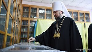 Предстоятель ПЦУ Епіфаній проголосував на виборах президента. ФОТОрепортаж