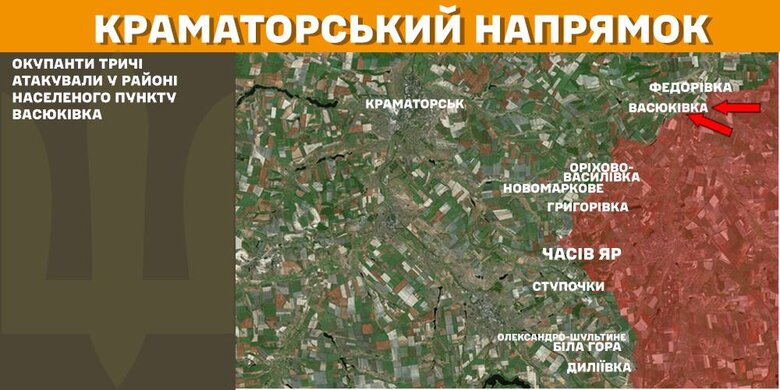 Мапа бойових дій 22 лютого