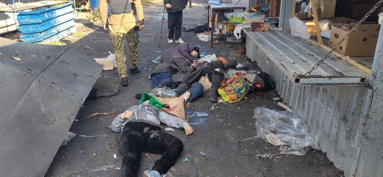 Ruscists hit market in Avdiivka: at least 7 people were killed, 8 were injured 01