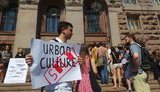 Акция в защиту кинотеатра "Киев" прошла под КГГА: Кличко передали обращение. ВИДЕО+ФОТОрепортаж