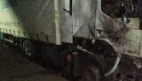 Truck after being hit by Shahed
