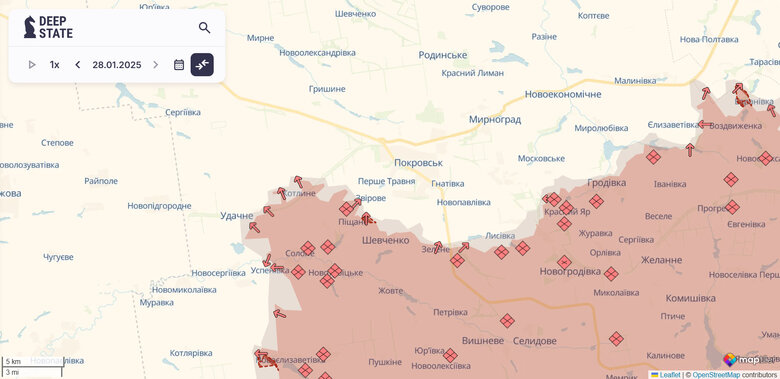 Просування росіян біля Покровська