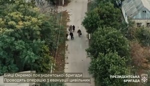 Commander personally led grandmother and grandson to safety: rescue of civilians from frontline village. VIDEO