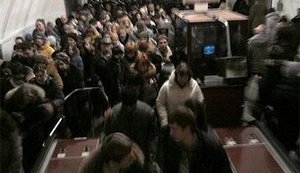 Ужасная давка в киевском метро. ФОТОрепортаж