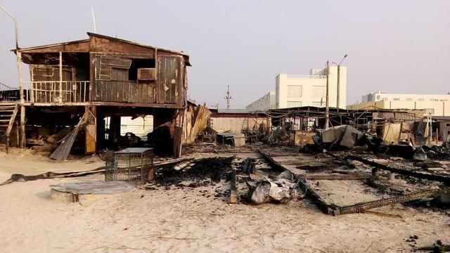 пожар море азовское