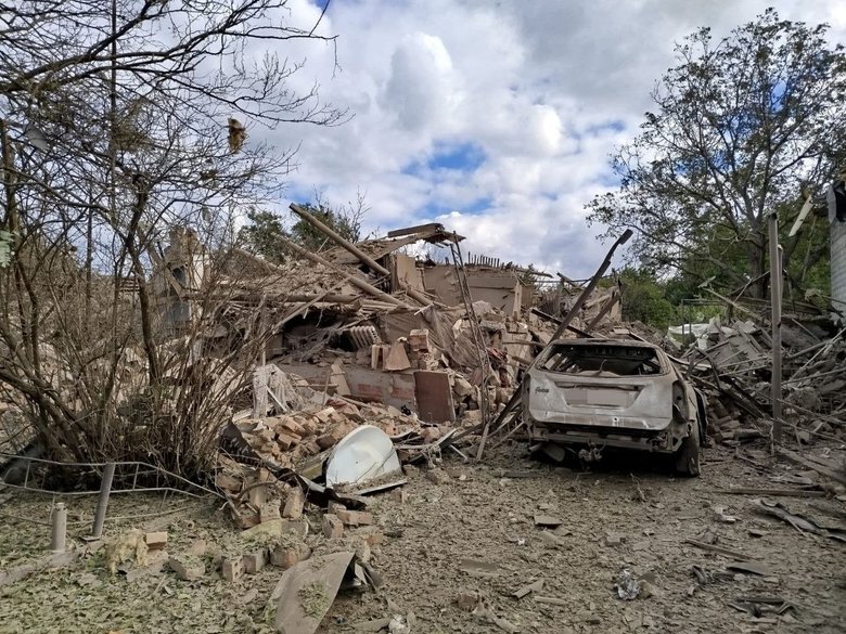 Donetsk region after shelling
