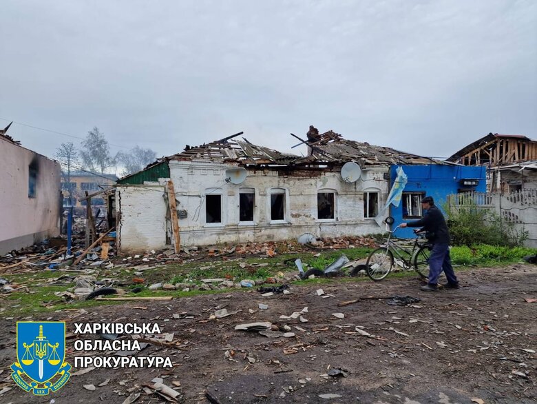 Наслідки авіаудару по Вовчанську 07