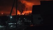 Палаюча нафтобаза в Росії