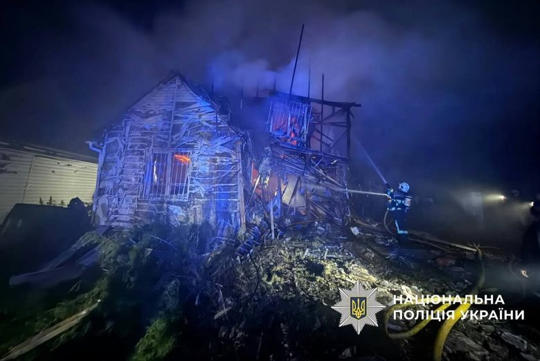 In the Kyiv region, a house and a lorry were destroyed, and a nursery and 20 cars were damaged