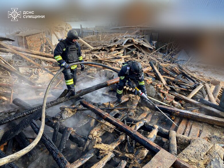удар по Краснопільській громаді 22 лютого 2025 року
