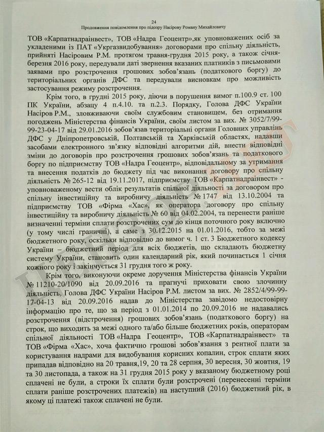 Підозра Насірову на 2 мільярди гривень. Повний текст 24 Підозра Насірову на 2 мільярди гривень. Повний текст 24